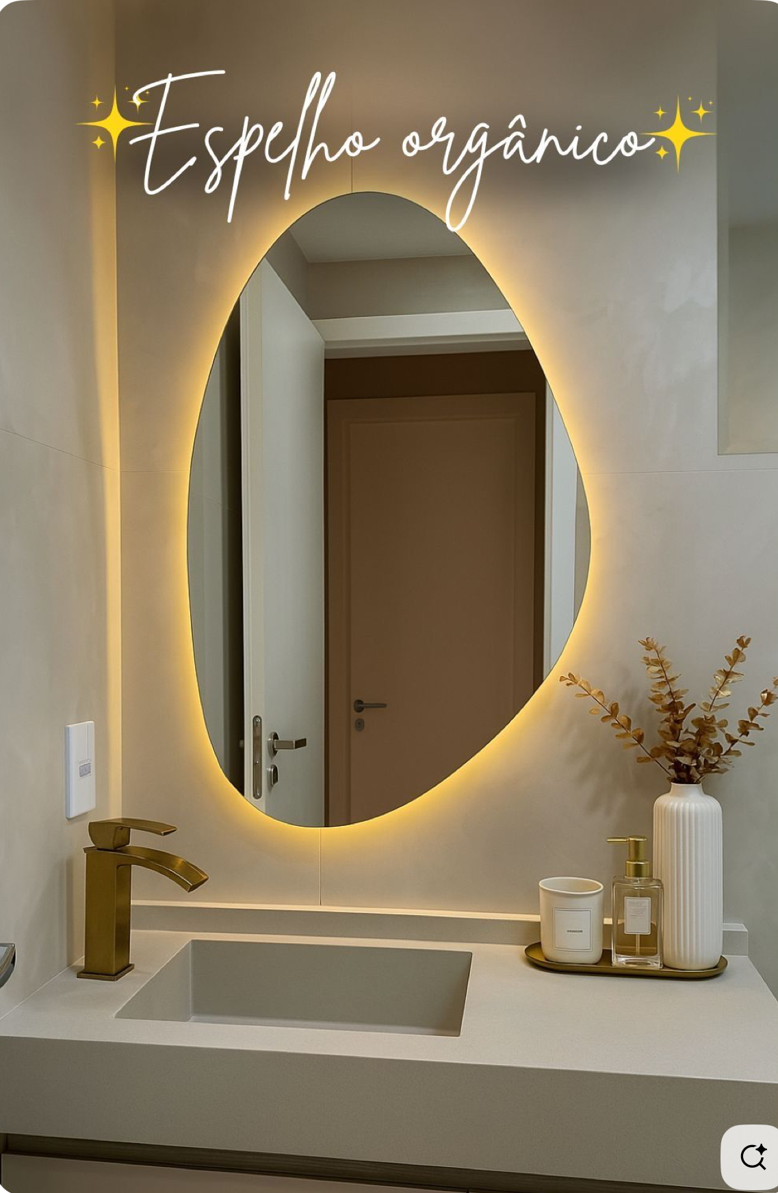 Espelho LED Orgânico - Espelhos Orgânicos LED